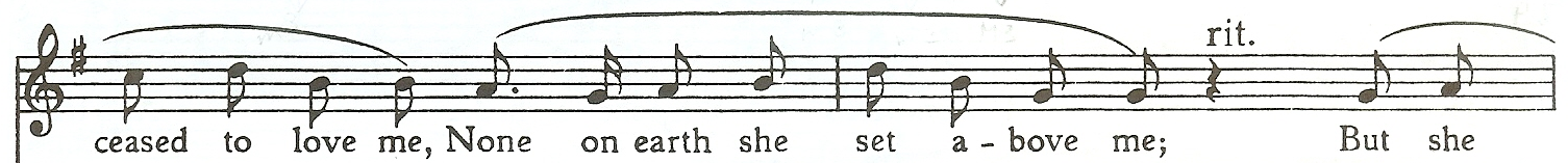 Example 12. The Sigh, Measures 1-16, vocal line only