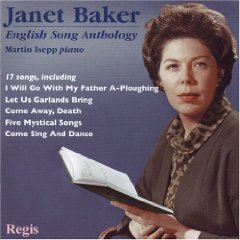 Janet Baker: English Song anthology - Regis album cover